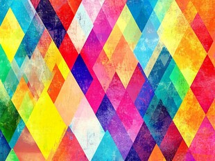 多彩菱形几何抽象背景图