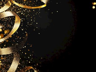 黑金金箔彩带欢庆背景图