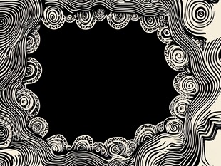 黑白花纹边框背景图案