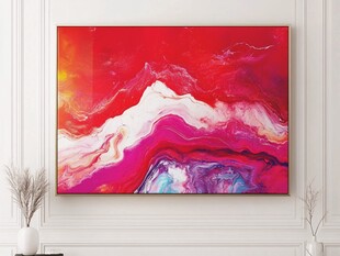 抽象红色艺术挂画作品