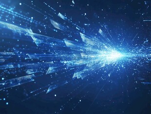 梦幻蓝色科技光效背景图
