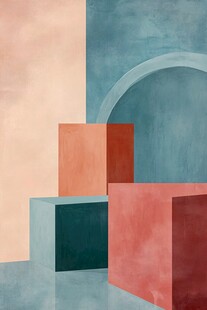 几何色块构成的抽象画面