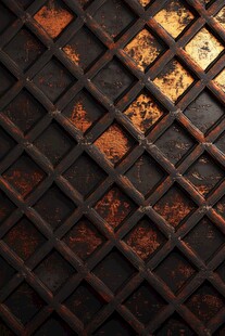 生锈的菱形金属网格纹理