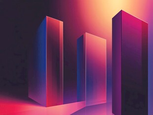 炫彩几何立体空间场景