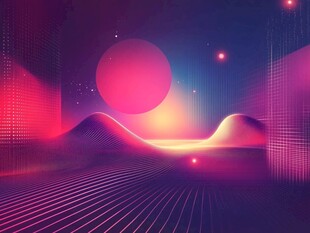 梦幻霓虹科幻风景观