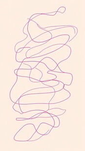 抽象粉色线条艺术图案