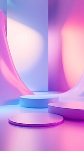 梦幻渐变色彩产品展示台