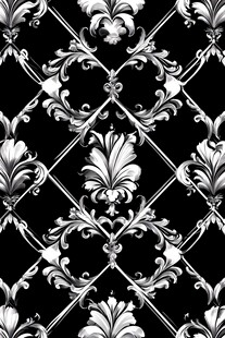 黑白欧式复古花纹图案