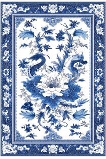 青花瓷花鸟纹饰精美图案