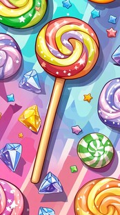 梦幻多彩棒棒糖糖果世界