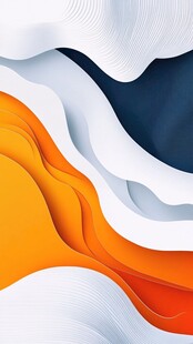 立体波浪渐变色彩抽象图案