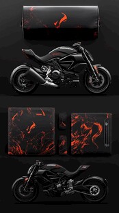 酷炫黑红摩托车及周边套装