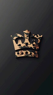 迷彩皇冠造型金属饰品