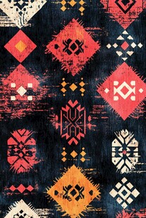民族风几何图案织物纹理