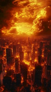 末日烈焰焚城景象