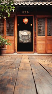 中式古宅庭院入门景致