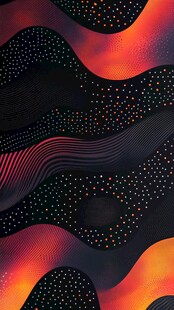 动感炫彩波浪抽象背景图