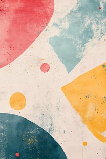 抽象多彩几何水彩背景图