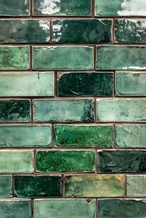 复古绿瓷砖墙面纹理