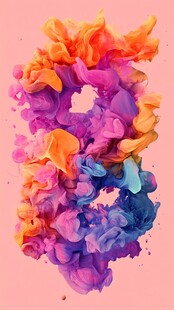 色彩斑斓的字母B艺术效果