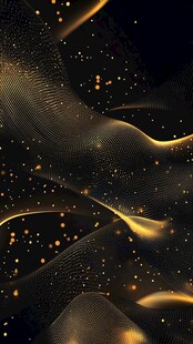 黑金梦幻流动粒子背景