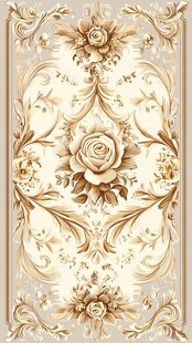 欧式奢华花卉地毯图案设计