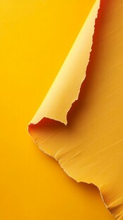 卷曲黄纸的独特质感画面