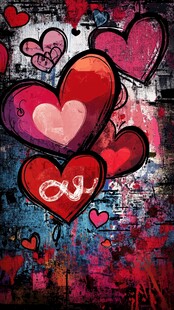 爱心涂鸦 浪漫与艺术碰撞