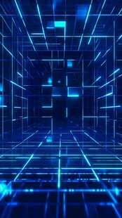 科技感蓝色虚拟数字空间