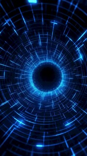 蓝色科技感光线旋涡背景