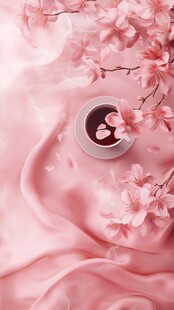 春日樱花下的静谧咖啡时光