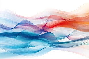 绚丽动感彩色飘带背景图