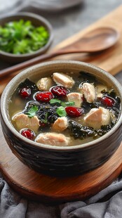 鲜香鸡肉紫菜汤营养满满