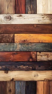 多彩拼接实木纹理背景板