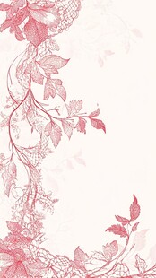 粉色花卉藤蔓装饰图案
