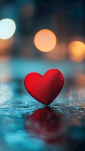 雨中红心 浪漫与温柔邂逅