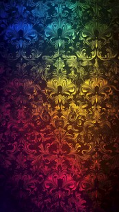 绚丽多彩复古花纹背景图