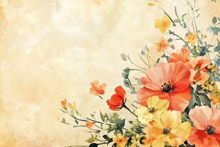 复古风花卉背景图