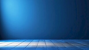 蓝色渐变背景的空旷空间