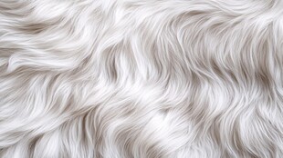 白色卷曲毛绒材质纹理