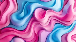 梦幻渐变波浪纹理图案