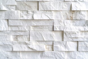 白色石砌墙面纹理特写