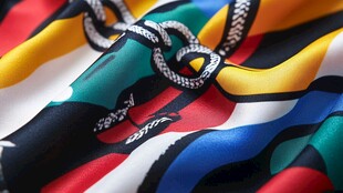 多彩丝巾细节之美