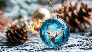 梦幻鹿景球形项链