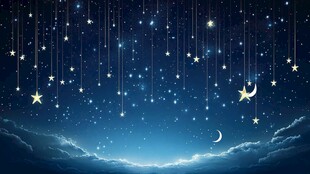 梦幻星空下的星月浪漫