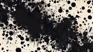 黑白墨点抽象艺术背景