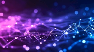 梦幻科技粒子连线背景图