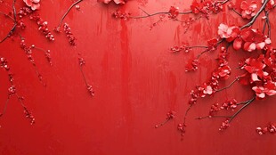 红墙繁花 中式浪漫意境