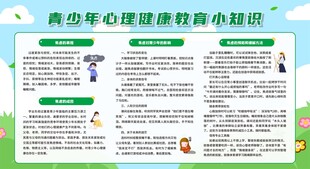 青少年心理健康教育宣传栏