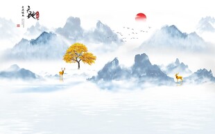意境山水背景